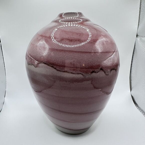 Vintage Vase Contemporary 80s - 90s Art Pottery Large 10 in x 6 In Hand Signed - Picture 5 of 11